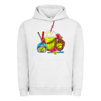 Pigment Lunar Rock Softball Frappe Coffee Urban Hoodie - FaDigitalArtStudio