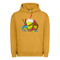Pigment Peanut Butter Softball Frappe Coffee Urban Hoodie - FaDigitalArtStudio