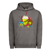 Pigment Tornado Softball Frappe Coffee Urban Hoodie - FaDigitalArtStudio