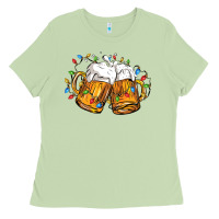 Matcha beer with christmas lights Ladies Tee - FaDigitalArtStudio