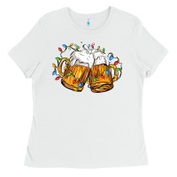 White beer with christmas lights Ladies Tee - FaDigitalArtStudio