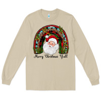 Mushroom merry christmas y'all rainbow Long Sleeve Tee - JahusDesignShop