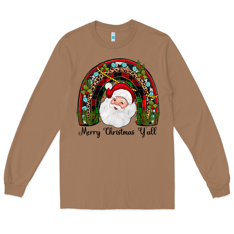 Merry Christmas Y'all Rainbow Long Sleeve Tee by JahusDesignShop | Teevron