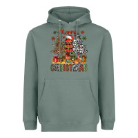Sage Merry Christmas with western trees Heavyweight Hoodie - NancyCooperArtShop