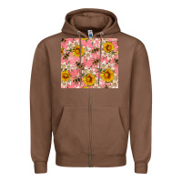 Chestnut bees and flowers Zipper Hoodie - Artiststas
