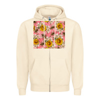 Sandshell bees and flowers Zipper Hoodie - Artiststas