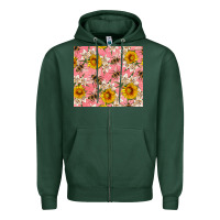 Sports Green bees and flowers Zipper Hoodie - Artiststas
