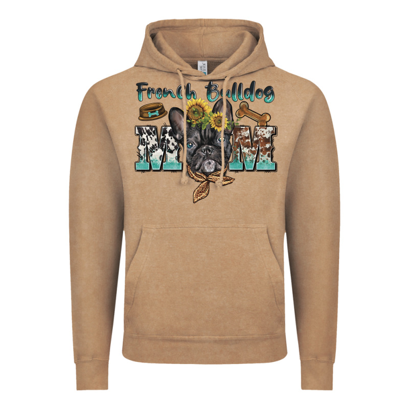 French Bulldog Mom Vintage Hoodie by BarkalooDesign | Teevron