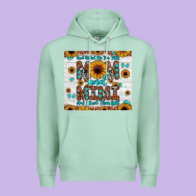 God Gifted Me Two Titles Mom And Mimi And I Rock Them Both Premium Hoodie Designed By Jahusdesignshop
