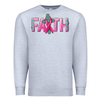 Heather Grey Cancer Faith with gemstone Premium Sweatshirt - NancyCooperArtShop