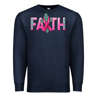Navy Cancer Faith with gemstone Premium Sweatshirt - NancyCooperArtShop
