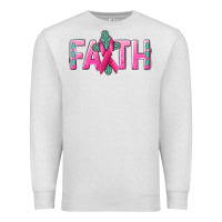 Oatmeal Heather Cancer Faith with gemstone Premium Sweatshirt - NancyCooperArtShop