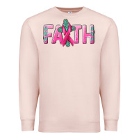 Pale Pink Cancer Faith with gemstone Premium Sweatshirt - NancyCooperArtShop