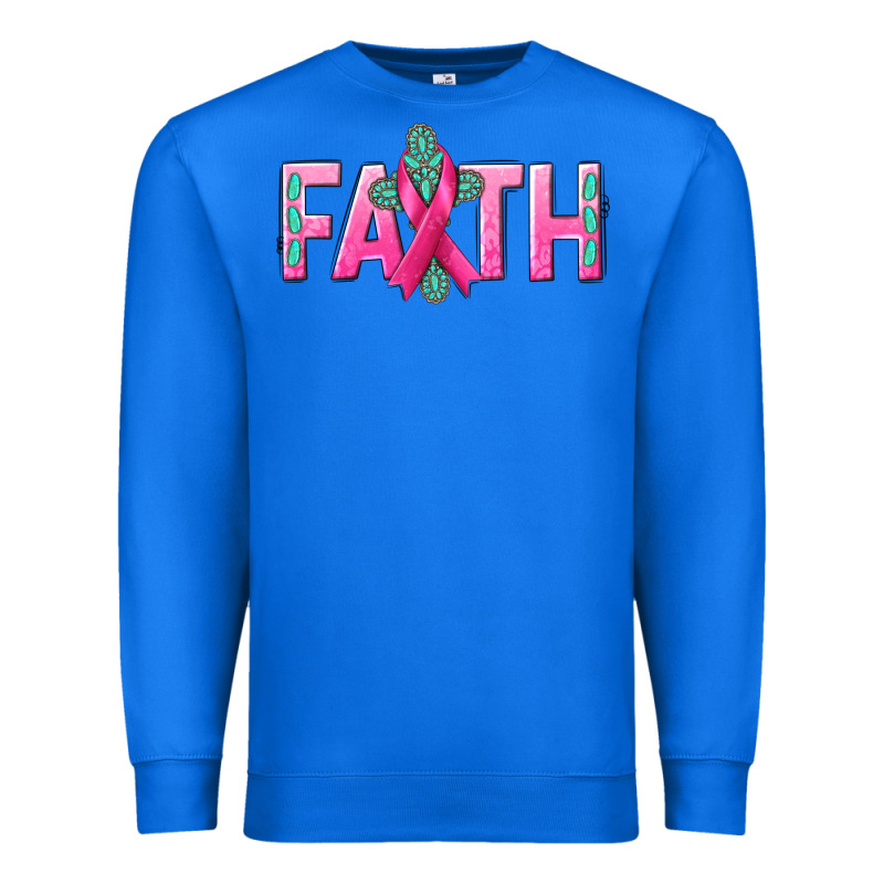 Cancer Faith With Gemstone Premium Sweatshirt by NancyCooperArtShop | Teevron