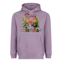 Lavender Merry Christmas flamingo Heavyweight Hoodie - texasbilliewilder