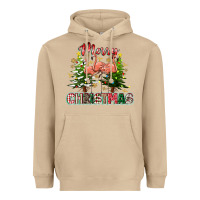 Mushroom Merry Christmas flamingo Heavyweight Hoodie - texasbilliewilder
