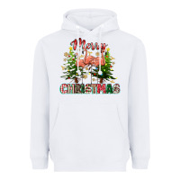 White Merry Christmas flamingo Heavyweight Hoodie - texasbilliewilder