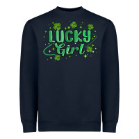 Navy lucky girl Heavyweight Sweatshirt - MaliasSmallBusiness