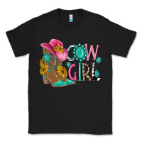 Black cow girl western boots Classic Tee - MaliasSmallBusiness