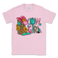 Bubblegum Pink cow girl western boots Classic Tee - MaliasSmallBusiness