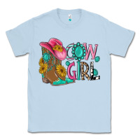 Dusty Blue cow girl western boots Classic Tee - MaliasSmallBusiness