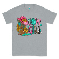 Heather Grey cow girl western boots Classic Tee - MaliasSmallBusiness