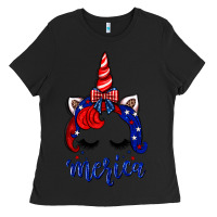 Black 4th of July unicorn Ladies Tee - Neo Western