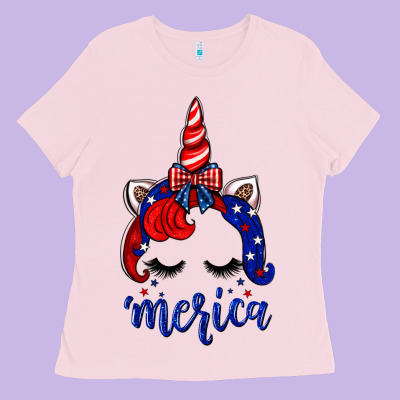 4th Of July Unicorn Ladies Tee Designed By Neo Western