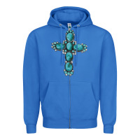 True Royal western Gemstone cross Zipper Hoodie - Artiststas