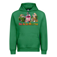 Emerald Mexican Día De Los Muertos Coffee Cups Urban Hoodie - FaDigitalArtStudio