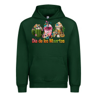 Forest Green Mexican Día De Los Muertos Coffee Cups Urban Hoodie - FaDigitalArtStudio