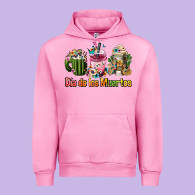 Mexican Día De Los Muertos Coffee Cups Urban Hoodie Designed By Fadigitalartstudio