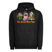 Pigment Black Mexican Día De Los Muertos Coffee Cups Urban Hoodie - FaDigitalArtStudio