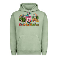 Pigment Oil Green Mexican Día De Los Muertos Coffee Cups Urban Hoodie - FaDigitalArtStudio