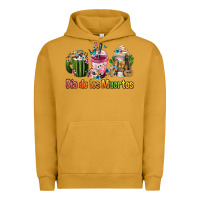 Pigment Peanut Butter Mexican Día De Los Muertos Coffee Cups Urban Hoodie - FaDigitalArtStudio