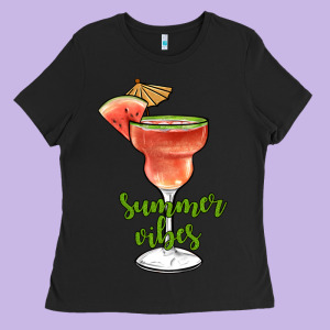 Summer Vibes Ladies Tee Designed By Jahusdesignshop
