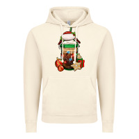 Vintage Artic Christmas vacation trapper hat coffee cup Vintage Hoodie - Jasminsmagicworld