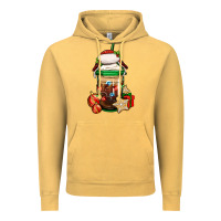 Vintage Mustard Christmas vacation trapper hat coffee cup Vintage Hoodie - Jasminsmagicworld