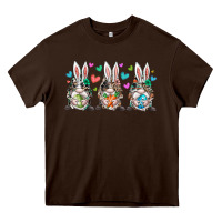 Chocolate Brown western bunny gnome Heavy Core Tee - RacoonDesign
