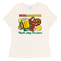 Bone beer&crawfish that's why i'm here Ladies Tee - FaDigitalArtStudio
