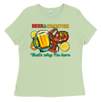 Matcha beer&crawfish that's why i'm here Ladies Tee - FaDigitalArtStudio