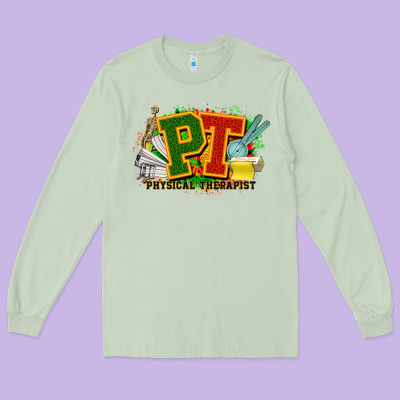 Pt Physical Therapist Juneteenth Long Sleeve Tee Designed By Nancycooperartshop