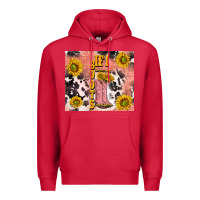 Cardinal cowgirl boots sunflower Premium Hoodie - TumblerDesignByShophia
