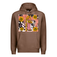 Chestnut cowgirl boots sunflower Premium Hoodie - TumblerDesignByShophia
