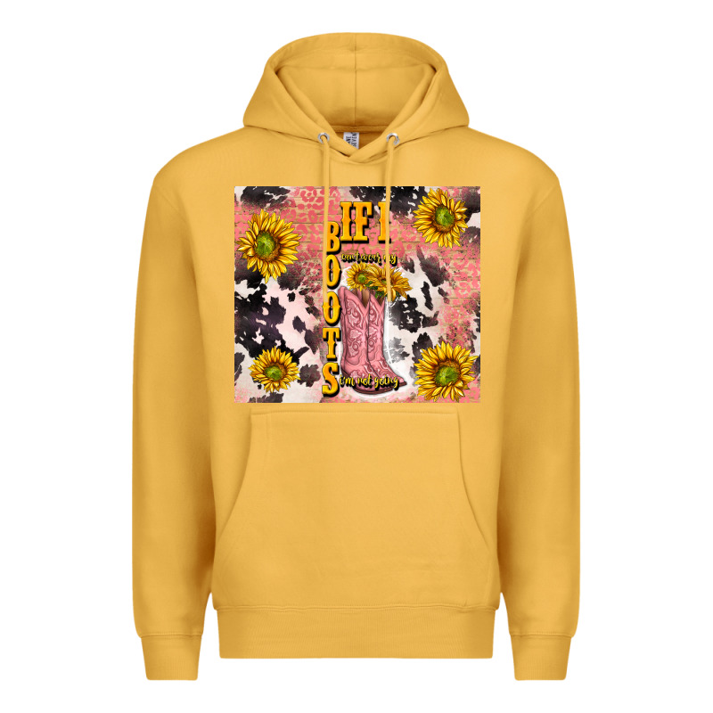 Cowgirl Boots Sunflower Premium Hoodie by TumblerDesignByShophia | Teevron