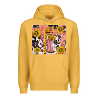 Mustard cowgirl boots sunflower Premium Hoodie - TumblerDesignByShophia