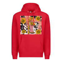 Red cowgirl boots sunflower Premium Hoodie - TumblerDesignByShophia