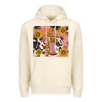 Sandshell cowgirl boots sunflower Premium Hoodie - TumblerDesignByShophia