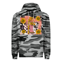 Slate Camo cowgirl boots sunflower Premium Hoodie - TumblerDesignByShophia