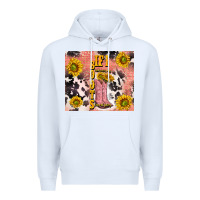 White cowgirl boots sunflower Premium Hoodie - TumblerDesignByShophia